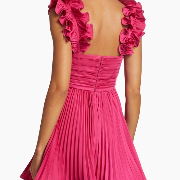 Amur Kitty Ruffle strap dress pink cabaret - Picture 3 of 9